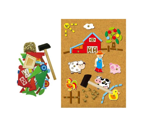 Wooden Tap a Shape- Farm