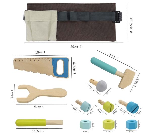 Wooden Tool Belt Playset