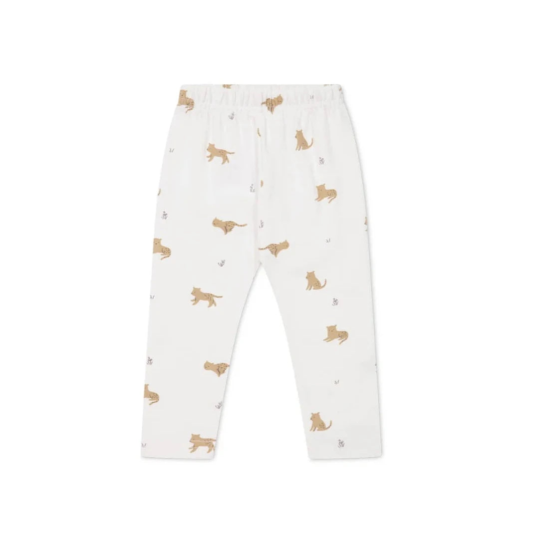 Organic Cotton Everyday Legging- Lenny Leopard Cloud