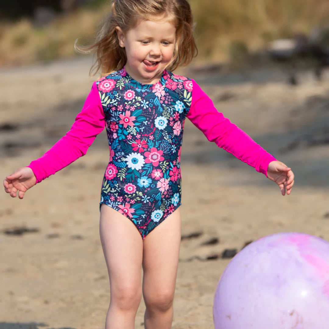 Long Sleeve Swimsuit- Floral Fantasy