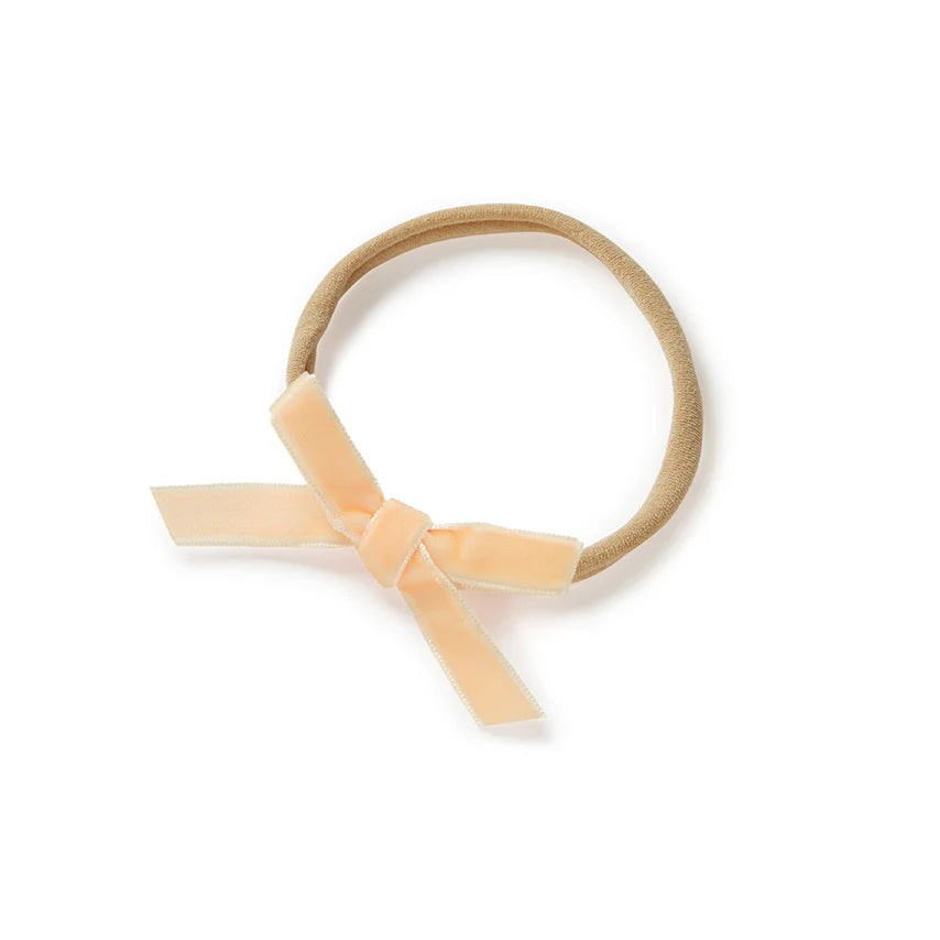 Baby Velvet Bow- Lychee