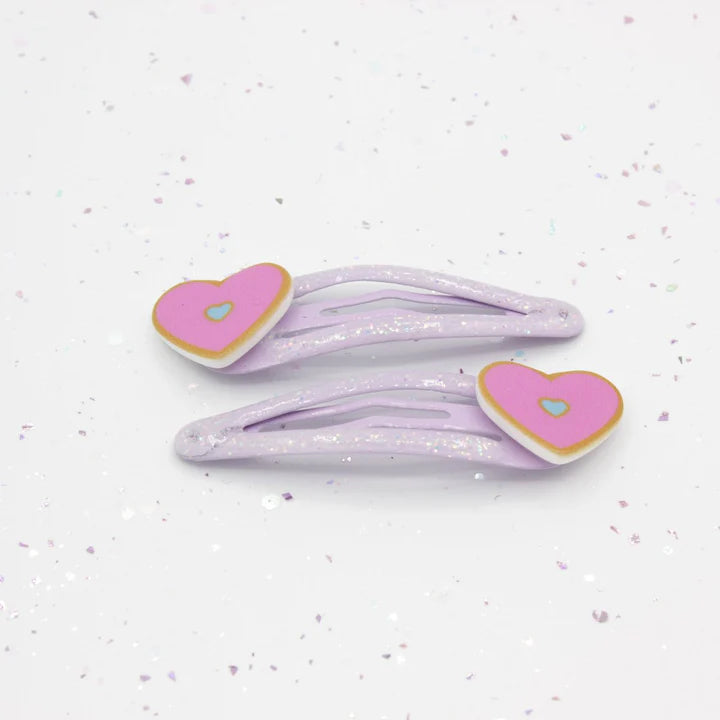 Bijou Heart Hair Clips