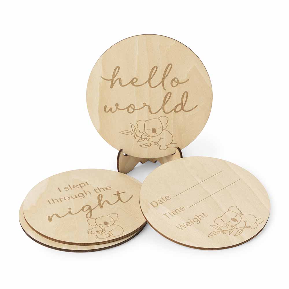 Milestone Cards Wooden- Koala