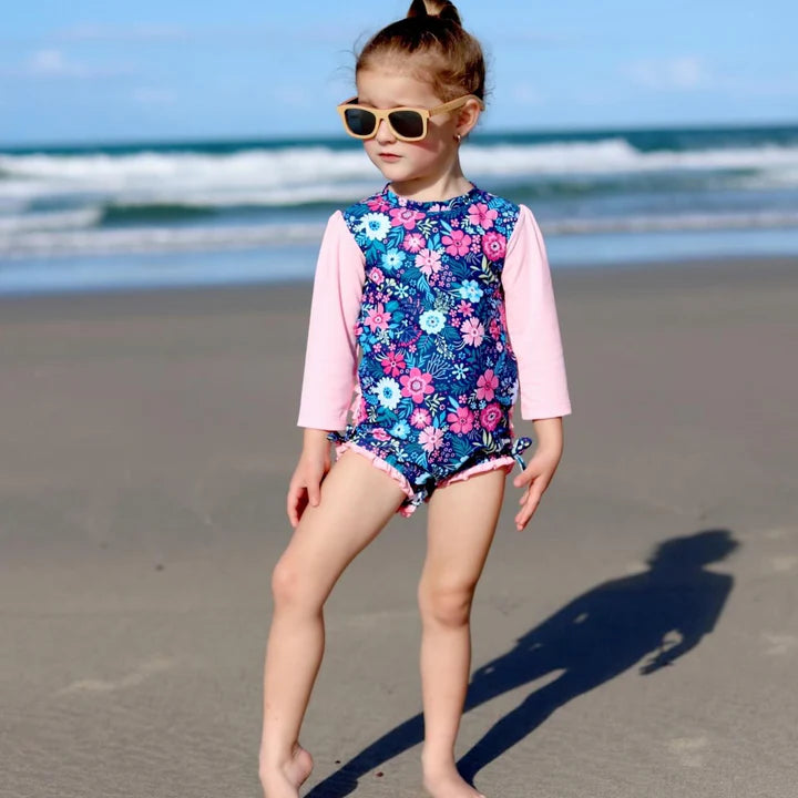 Nappy Change Swimsuit- Floral Fantasy