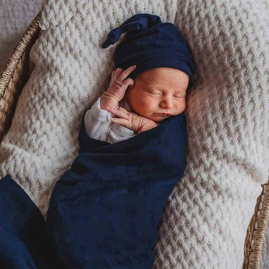 Organic Muslin Wrap- Navy