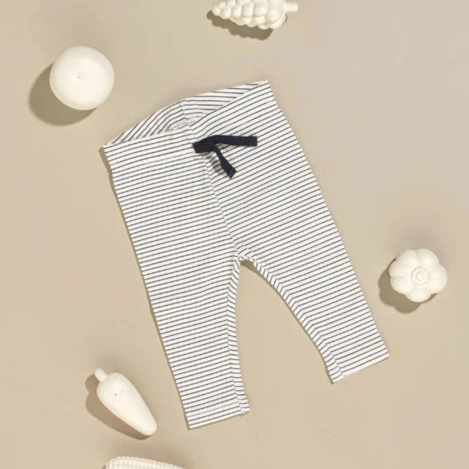 Oatmeal Stripe Rib Baby Pant