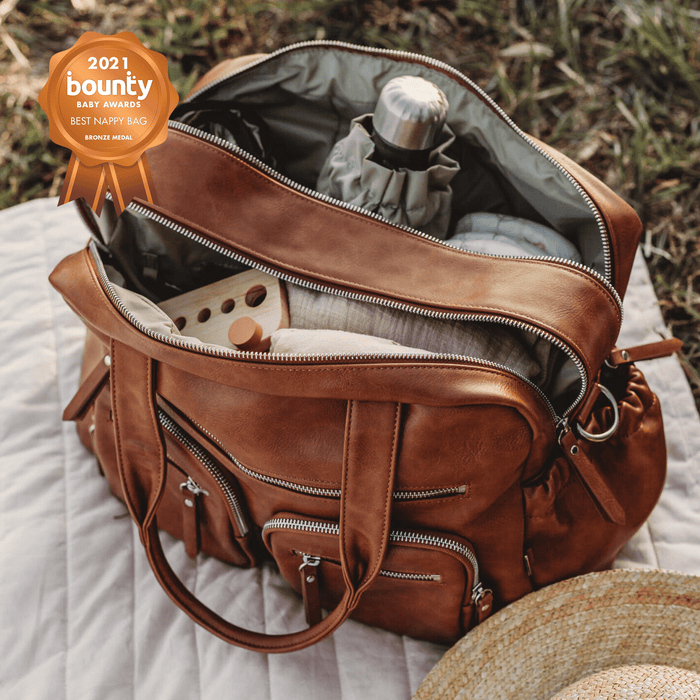 Carry All- Tan Vegan Leather