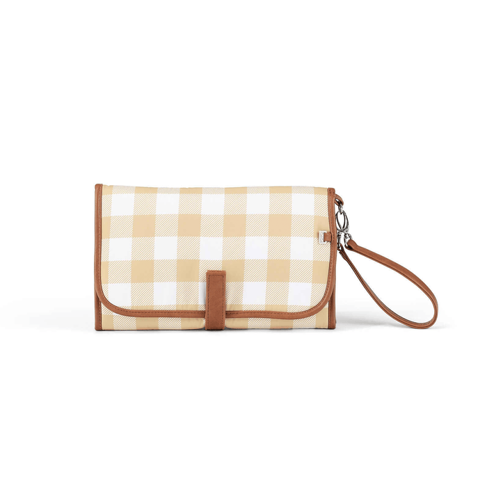 Change Mat Clutch - Gingham Beige