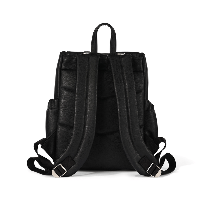 Mini Signature Backpack - Black Vegan Leather