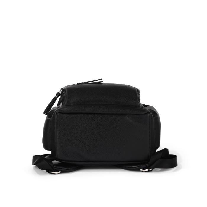 Mini Signature Backpack - Black Vegan Leather