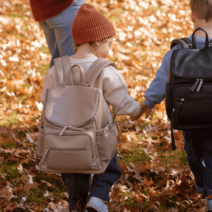 Mini Signature Backpack - Oat Vegan Leather