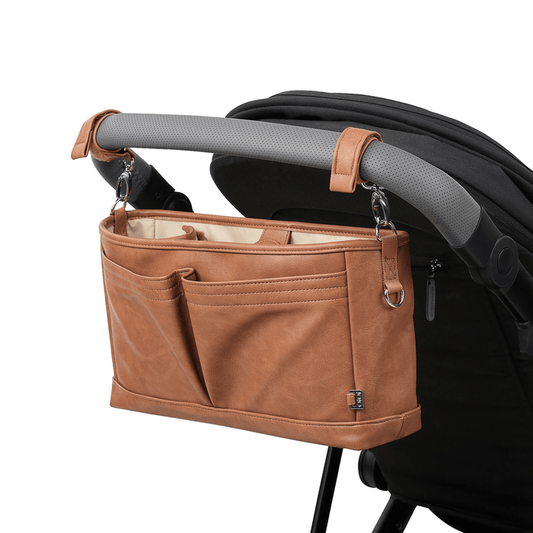 Signature Pram Caddy - Tan Vegan Leather