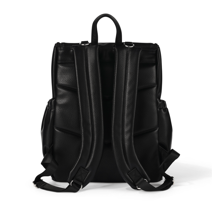 Signature Nappy Backpack - Black Vegan Leather