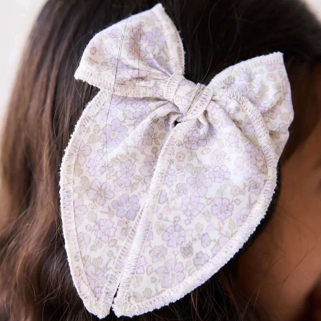 Organic Cotton Bow- Chloe Lavender