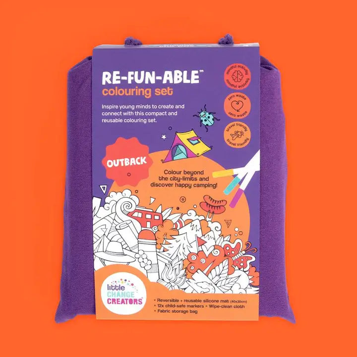 Re-Fun-Able Reusable Colouring + Doodle Mat- Outback