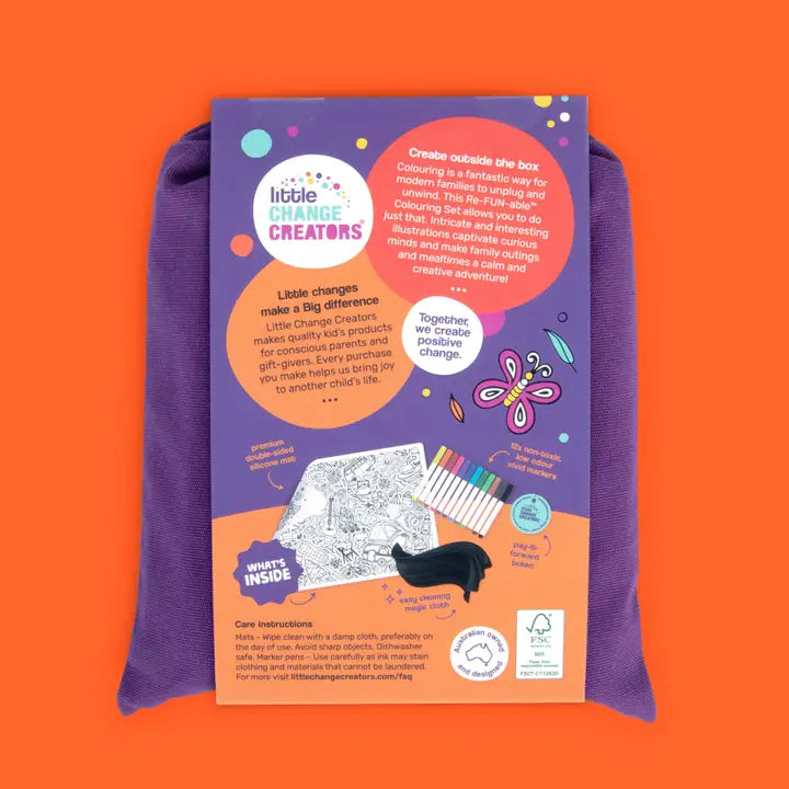 Re-Fun-Able Reusable Colouring + Doodle Mat- Outback