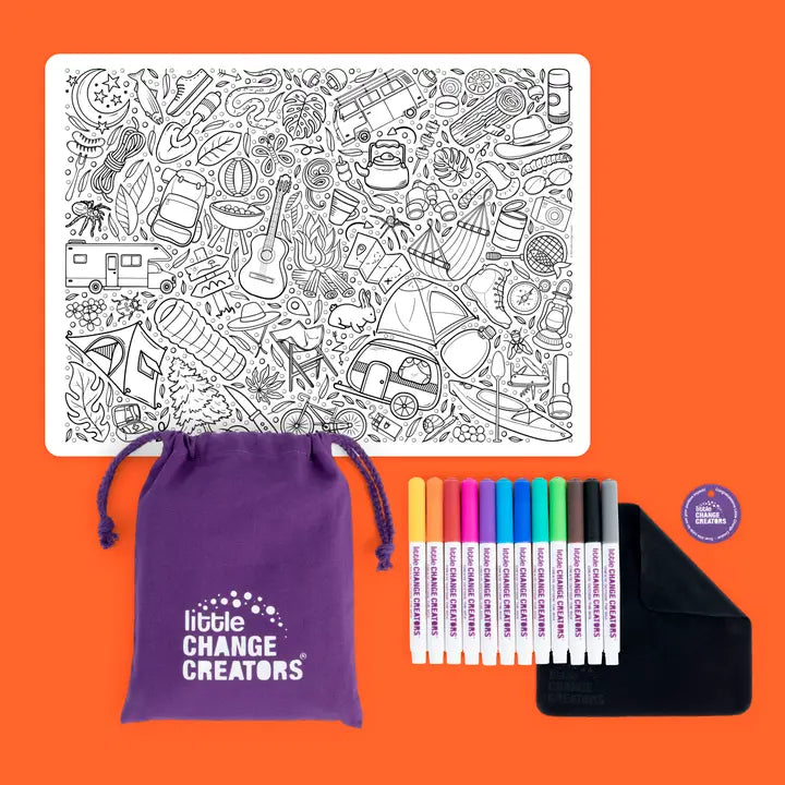 Re-Fun-Able Reusable Colouring + Doodle Mat- Outback