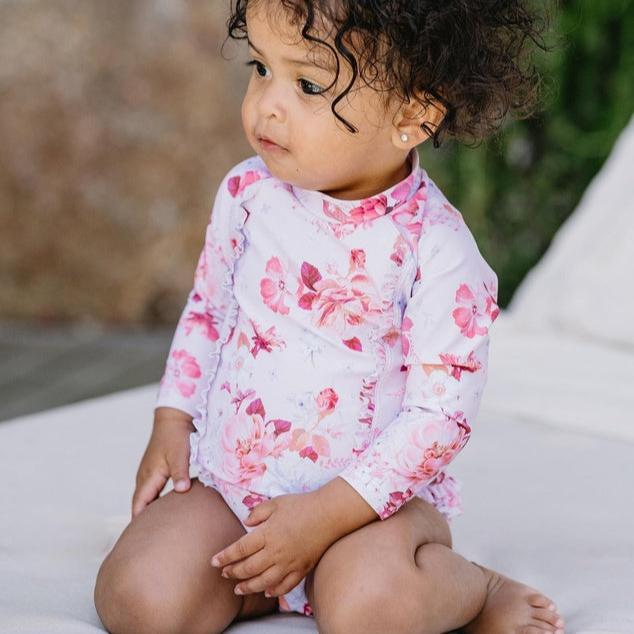 Pheobe Print Long Sleeve Sunsuit