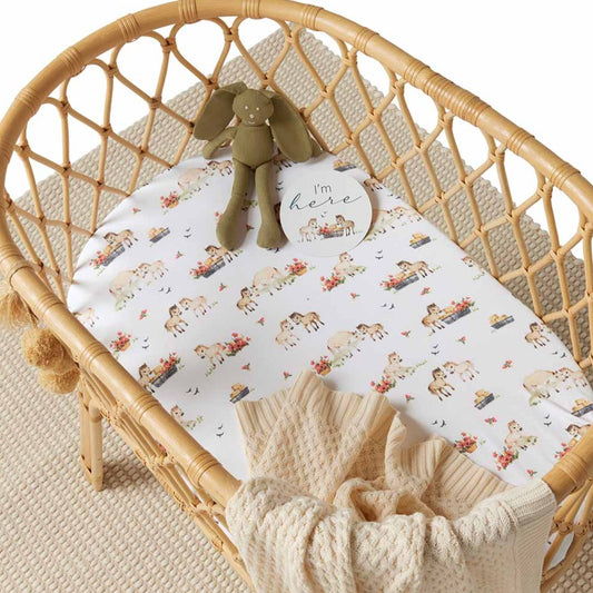 Pony Pals Organic Bassinet Sheet/Change Pad Cover