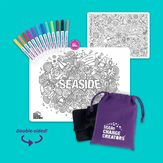 Re-Fun-Able Reusable Colouring + Doodle Mat- Seaside