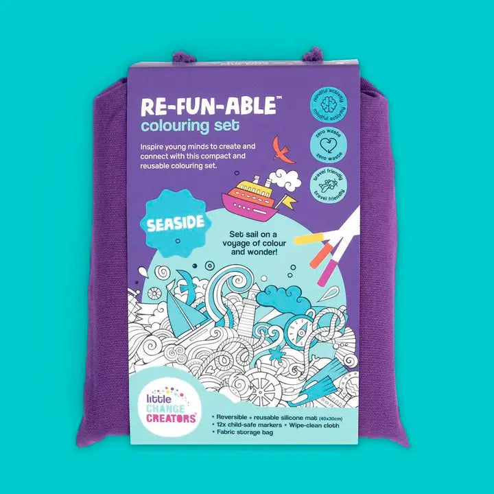 Re-Fun-Able Reusable Colouring + Doodle Mat- Seaside