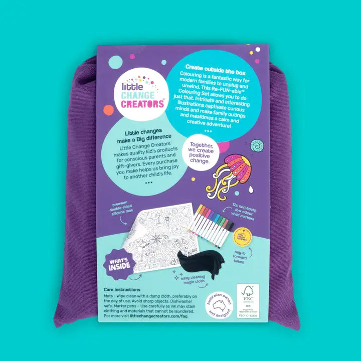 Re-Fun-Able Reusable Colouring + Doodle Mat- Seaside