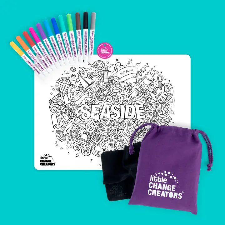 Re-Fun-Able Reusable Colouring + Doodle Mat- Seaside