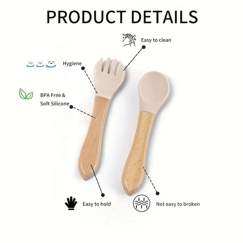 6pc Silicone Feeding Set- Blue
