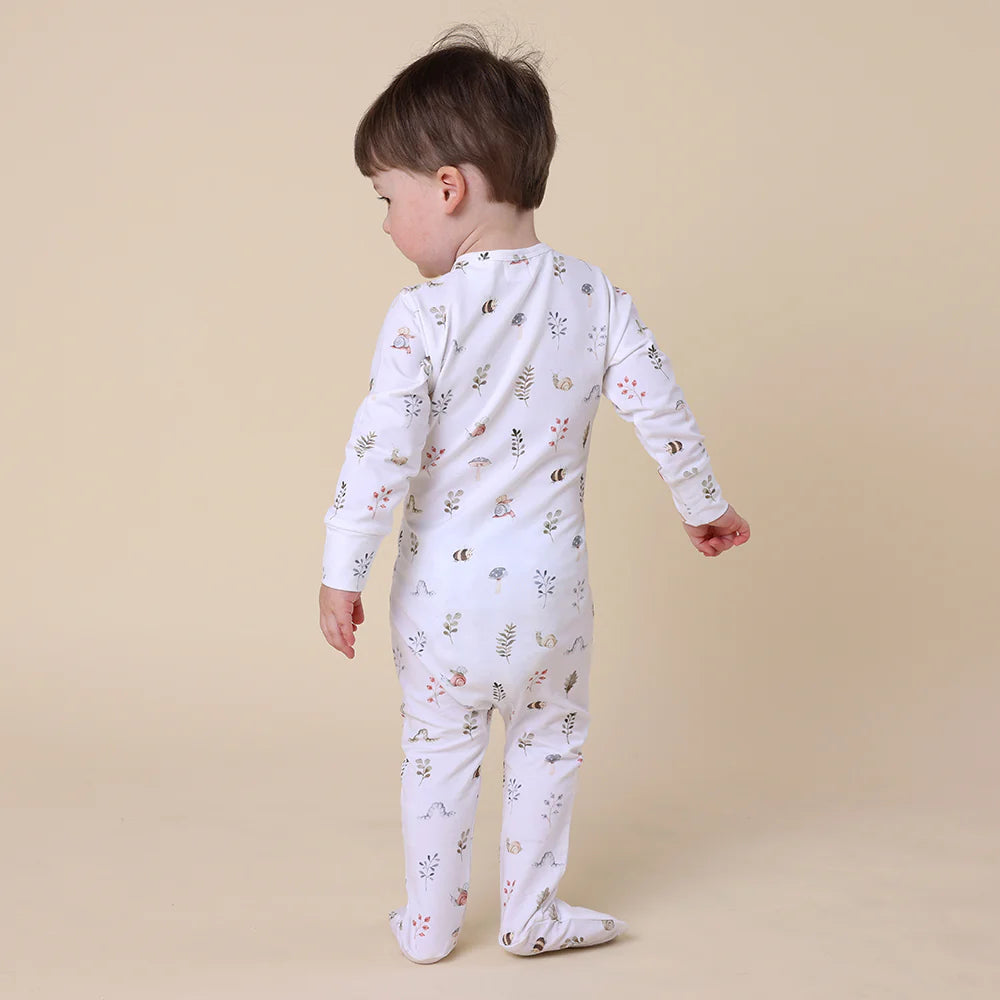 Garden Friends Organic Snuggle Sleepsuit Zip Footie