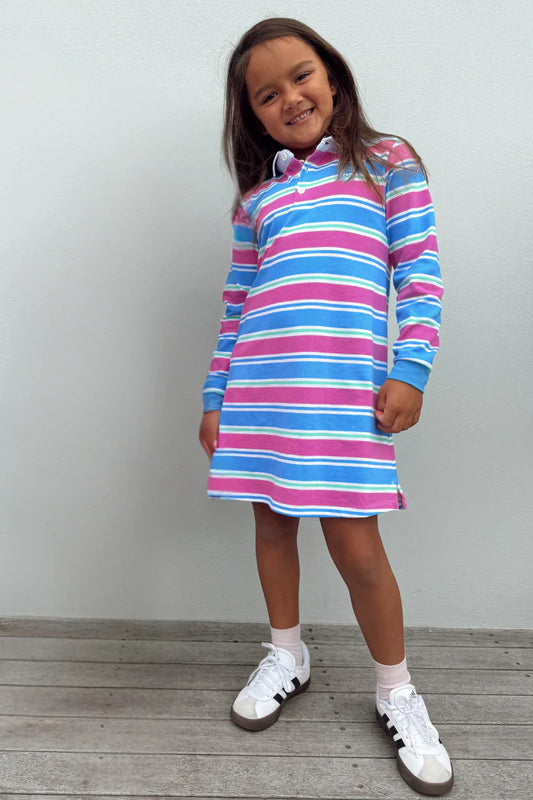 Stripe Long Sleeve Rugby Dress