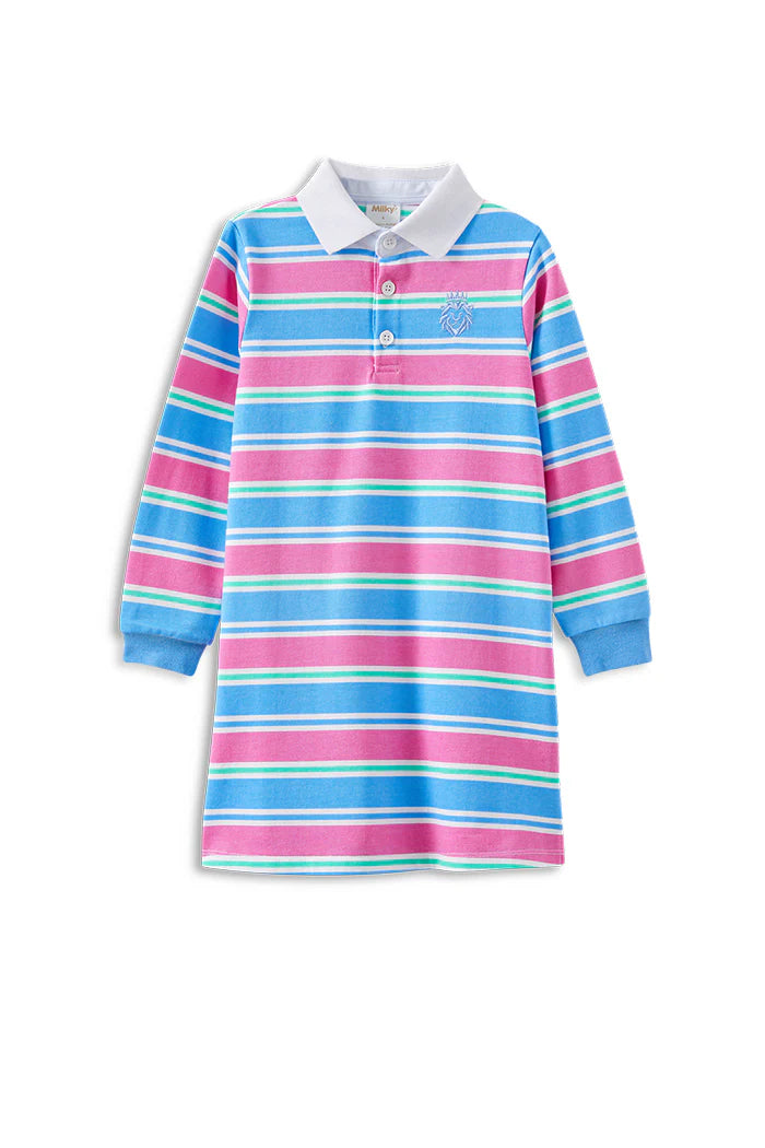 Stripe Long Sleeve Rugby Dress
