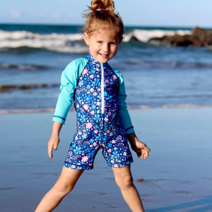 All-In-One Sunsuit- Flower Power