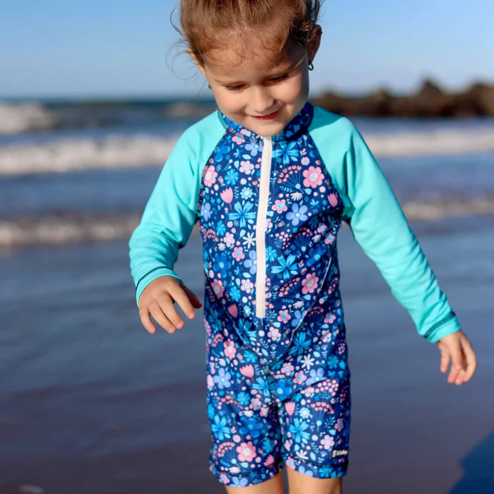 All-In-One Sunsuit- Flower Power