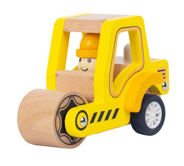 Wooden Pullback Road Roller