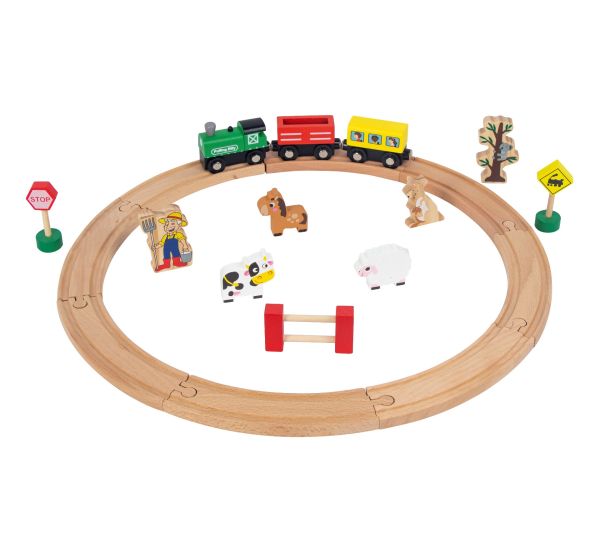 Wooden Magnetic Train Play Set