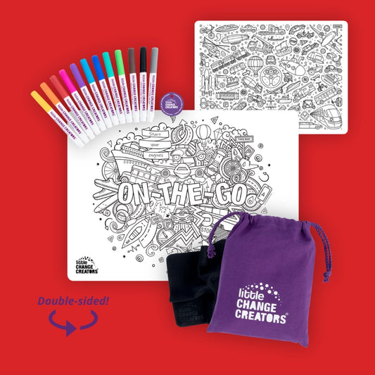 Re-Fun-Able Reusable Colouring + Doodle Mat- Transport