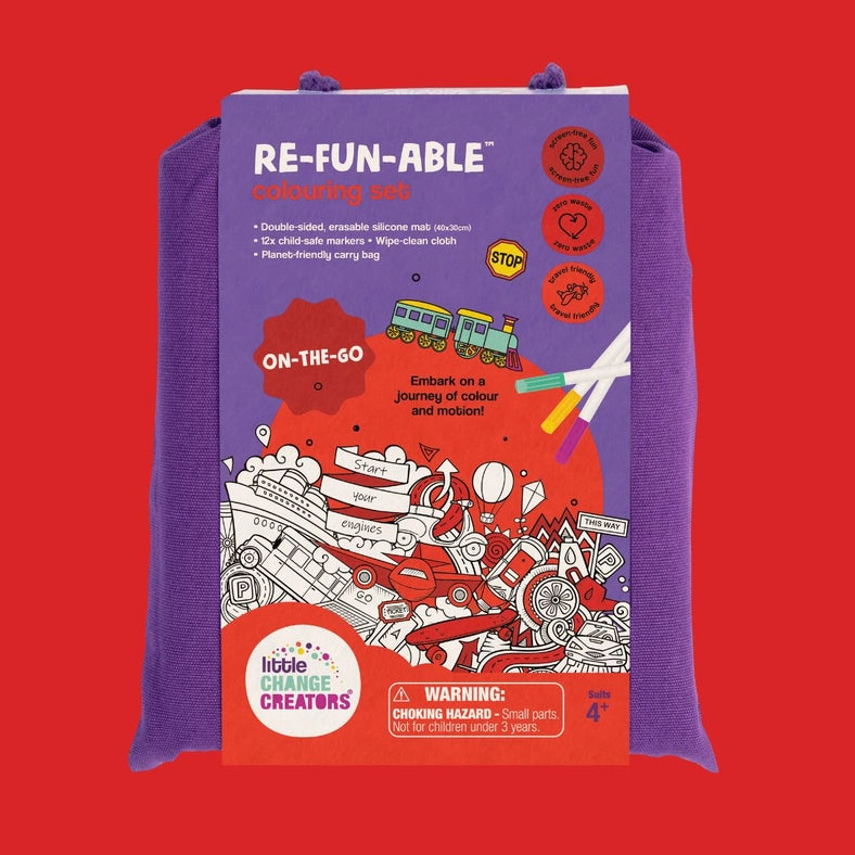 Re-Fun-Able Reusable Colouring + Doodle Mat- Transport