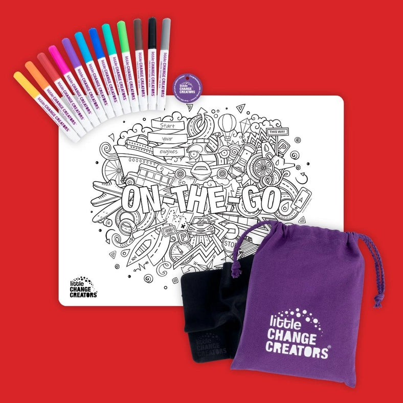 Re-Fun-Able Reusable Colouring + Doodle Mat- Transport