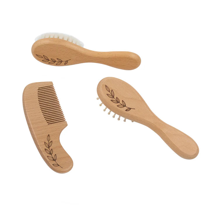 3pc Wooden Brush & Cob Set