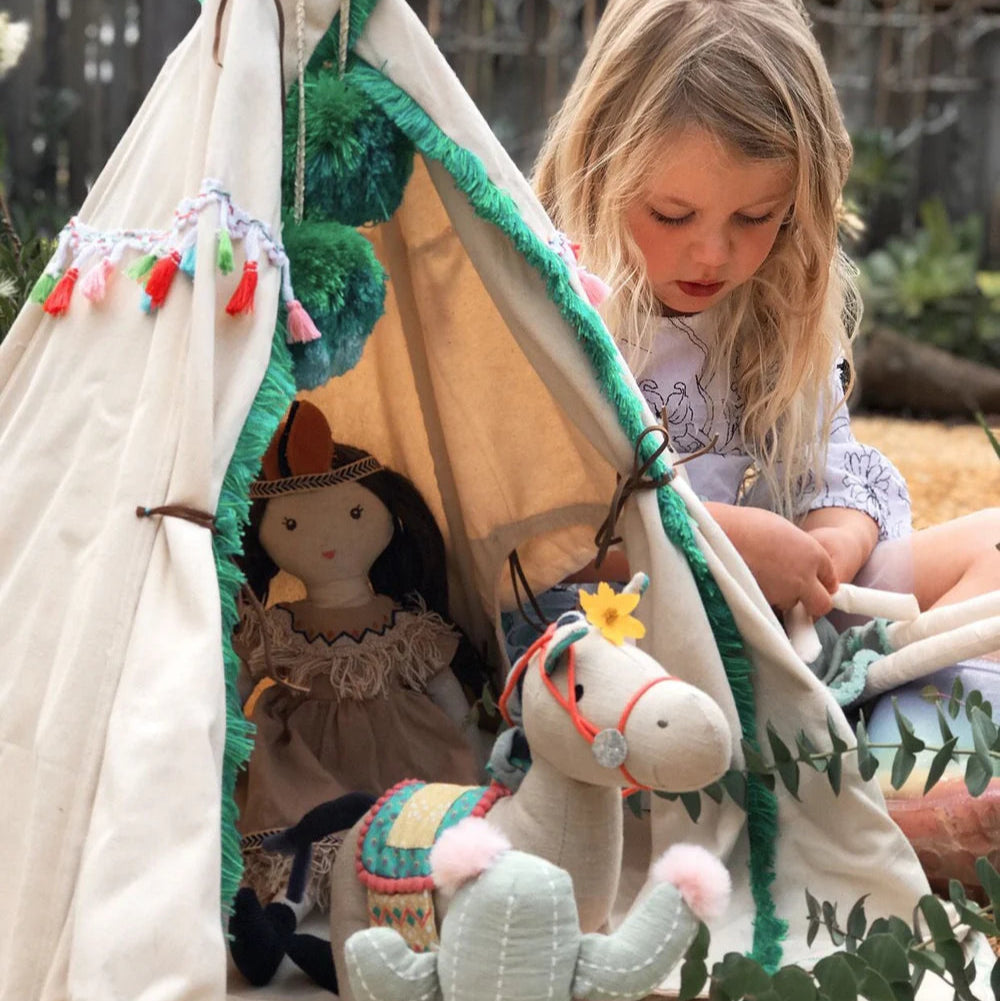 Woodstock Wigwam Doll's Teepee- Aqua