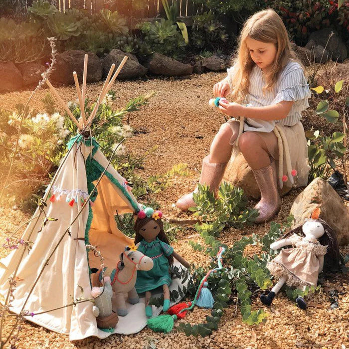 Woodstock Wigwam Doll's Teepee- Aqua