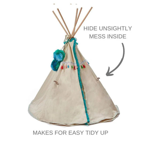 Woodstock Wigwam Doll's Teepee- Aqua