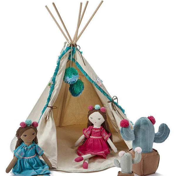 Woodstock Wigwam Doll's Teepee- Aqua