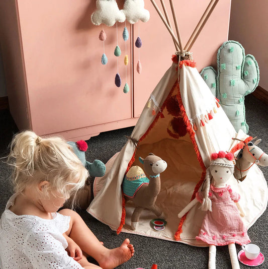 Woodstock Wigwam Doll's Teepee- Coral