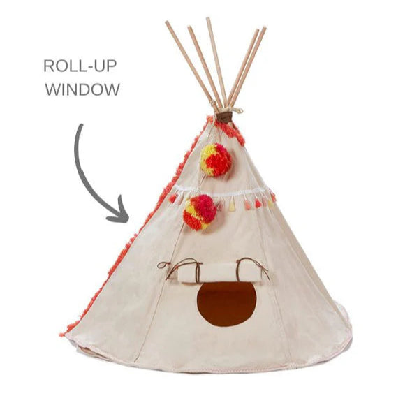 Woodstock Wigwam Doll's Teepee- Coral