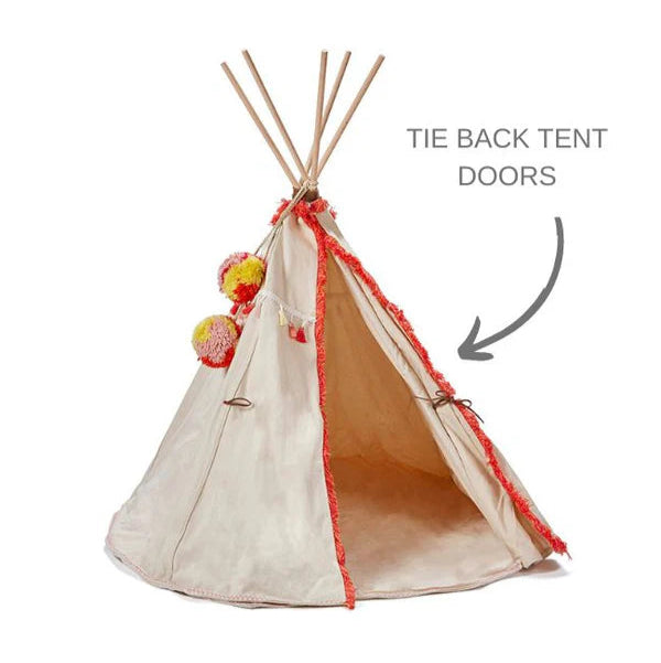 Woodstock Wigwam Doll's Teepee- Coral