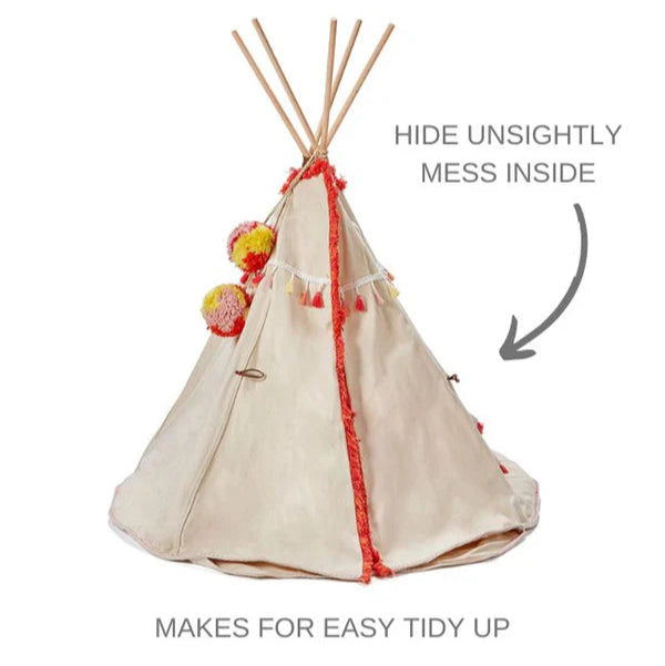 Woodstock Wigwam Doll's Teepee- Coral