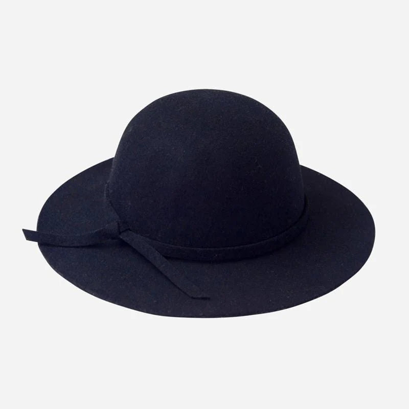 Girls Wool Felt Hat- Navy