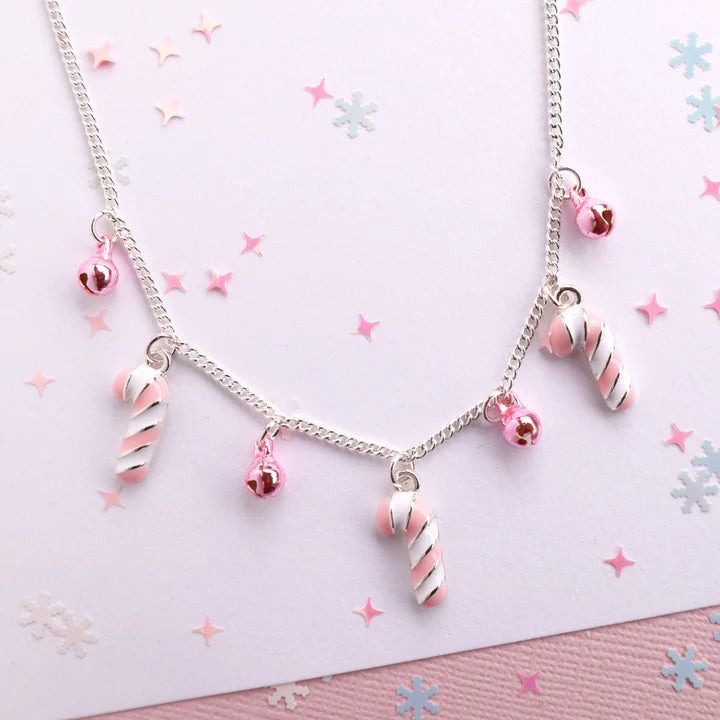 Candy Cane Bells Necklace